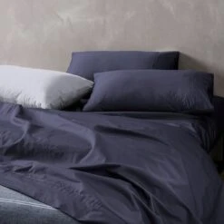 Pure 500 TC Egyptian Cotton Navy Sheet Set -Kas Australia Kas SheetSet NavyLR 07937635 8ad5 426e 92d3 4b58b887a6cf