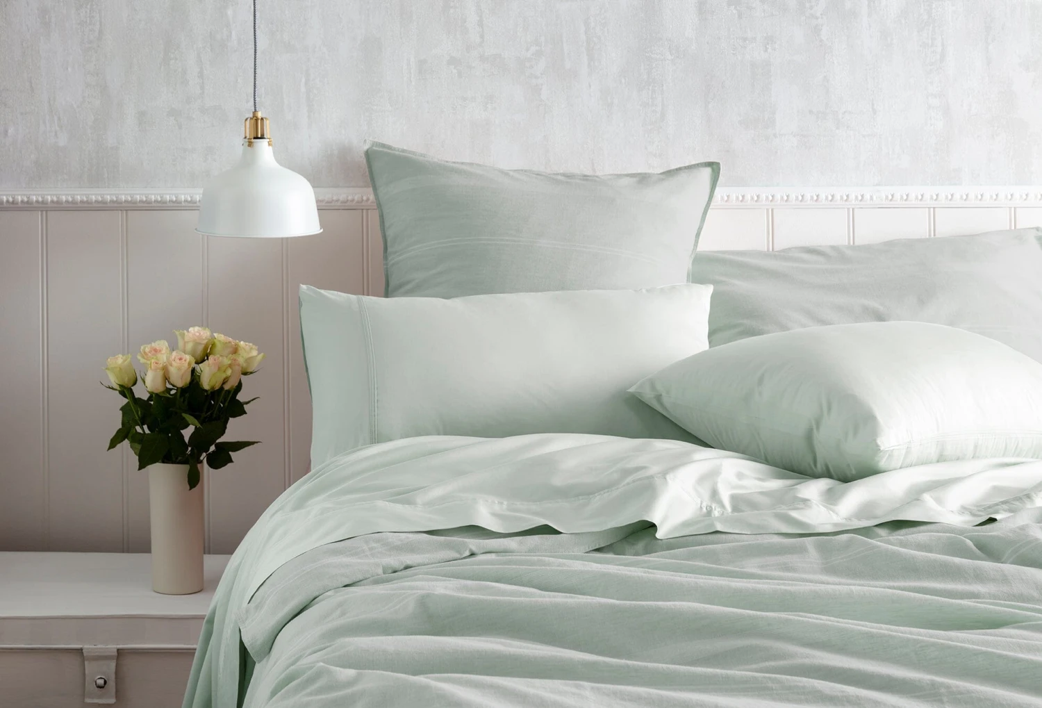 Pure 500 TC Egyptian Cotton Sage Sheet Set 3 Pure 500 TC Egyptian Cotton Sage Sheet Set - Image 3