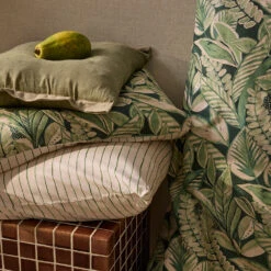 Salvador Quilt Cover Set -Kas Australia Salvador Moss Bedlinen Lifestyle 6 WEB